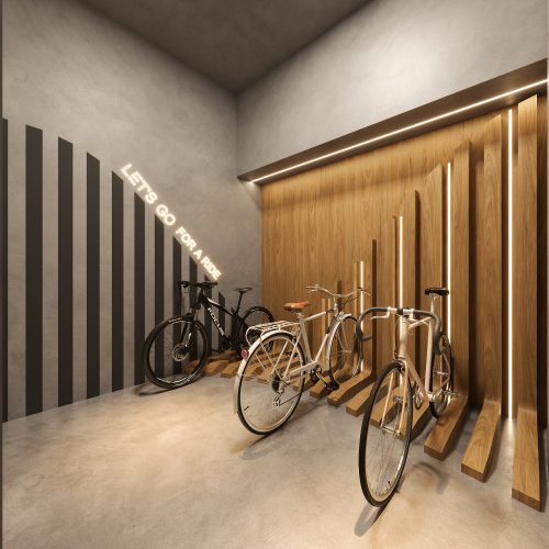 Perspectiva artística do Bicicletário